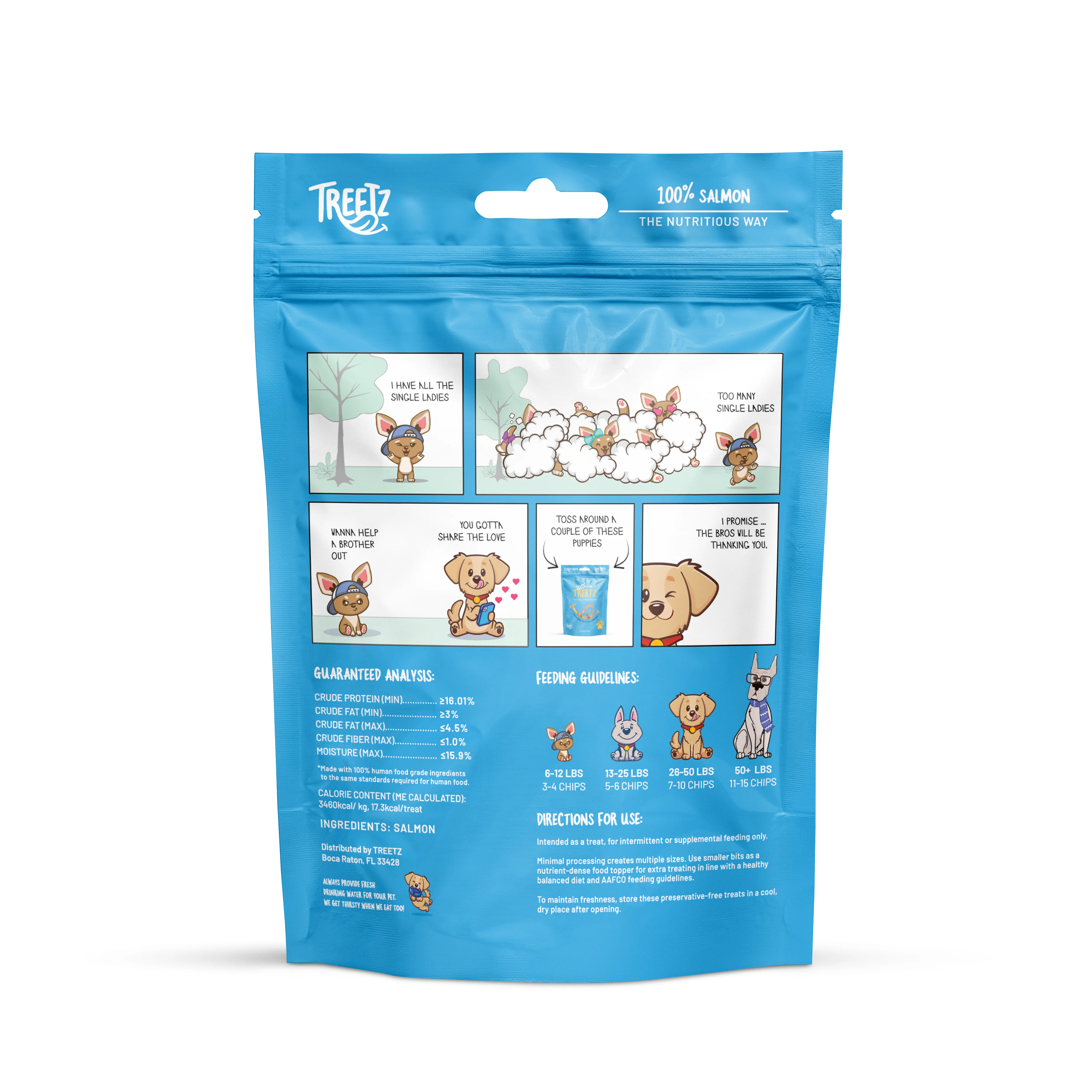 100% Whole Salmon Treetz by Treetz | Single Ingredient Dog Treats