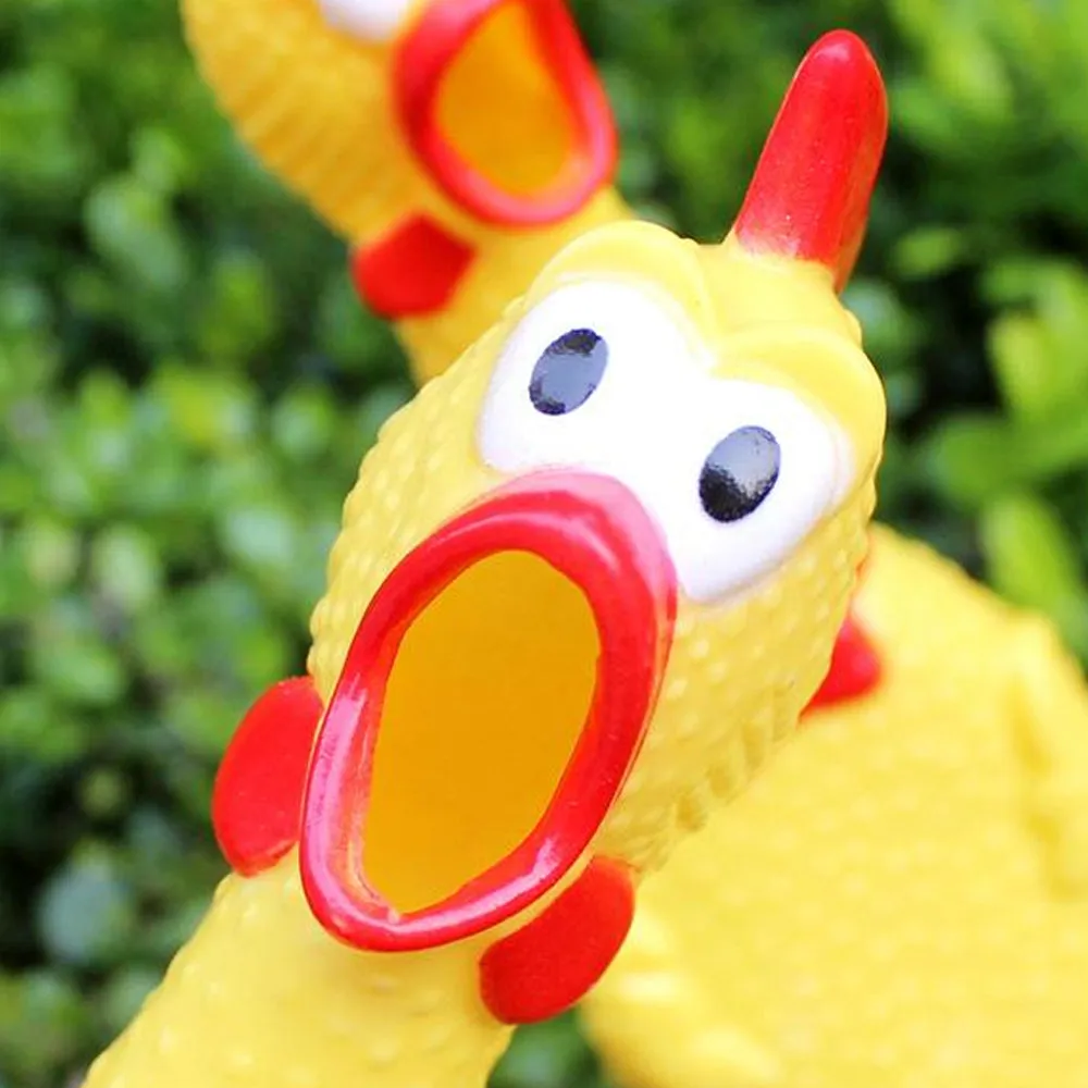 12 PC Lot Shrilling Rubber Chicken Fun Pet Dog Chew Squeeze Screaming Toy 12"