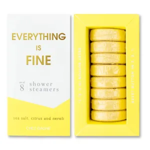 Everything Is Fine Shower Steamers - Sea Salt, Citrus & Neroli - Set of 8 Tabs