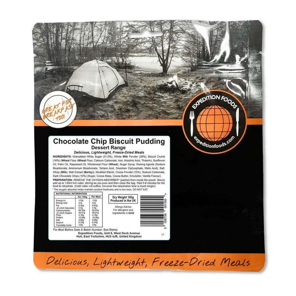 Expedition Foods - Chocolate Chip Biscuit Pudding