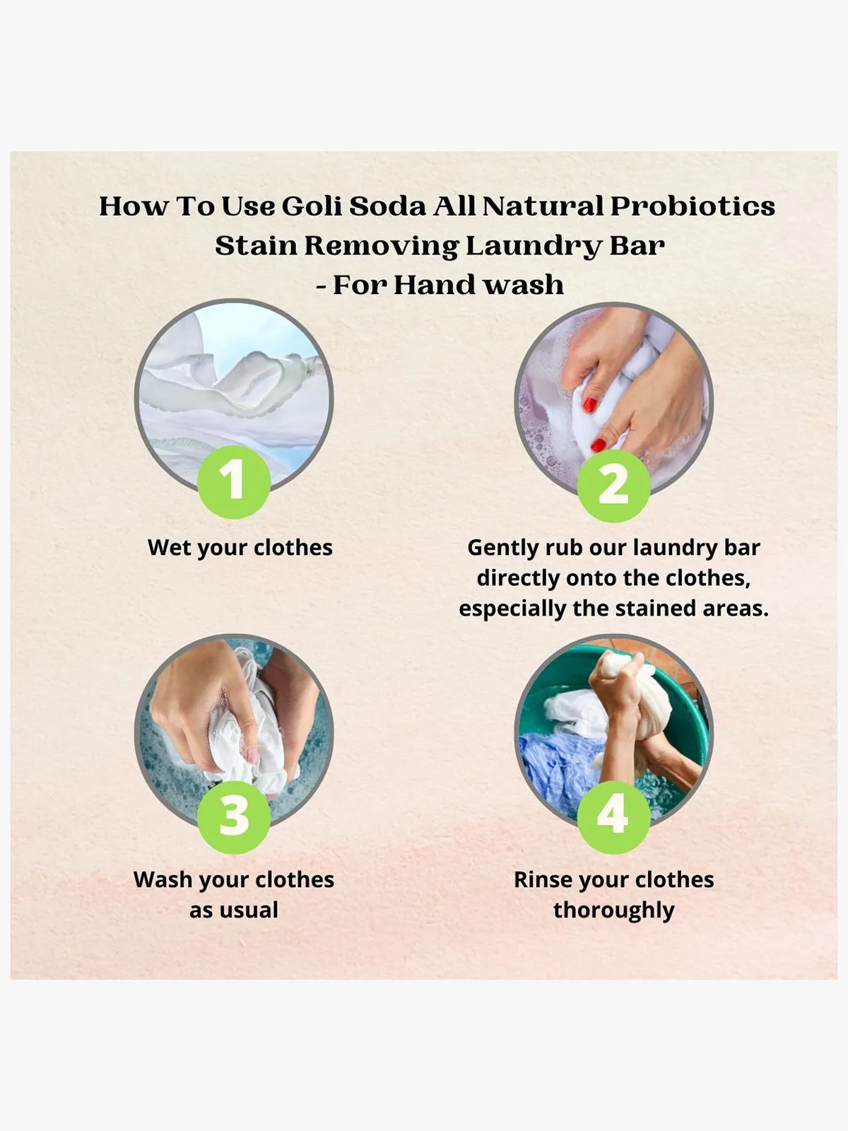 Goli Soda All Natural Probiotics Stain Removing Laundry Bar