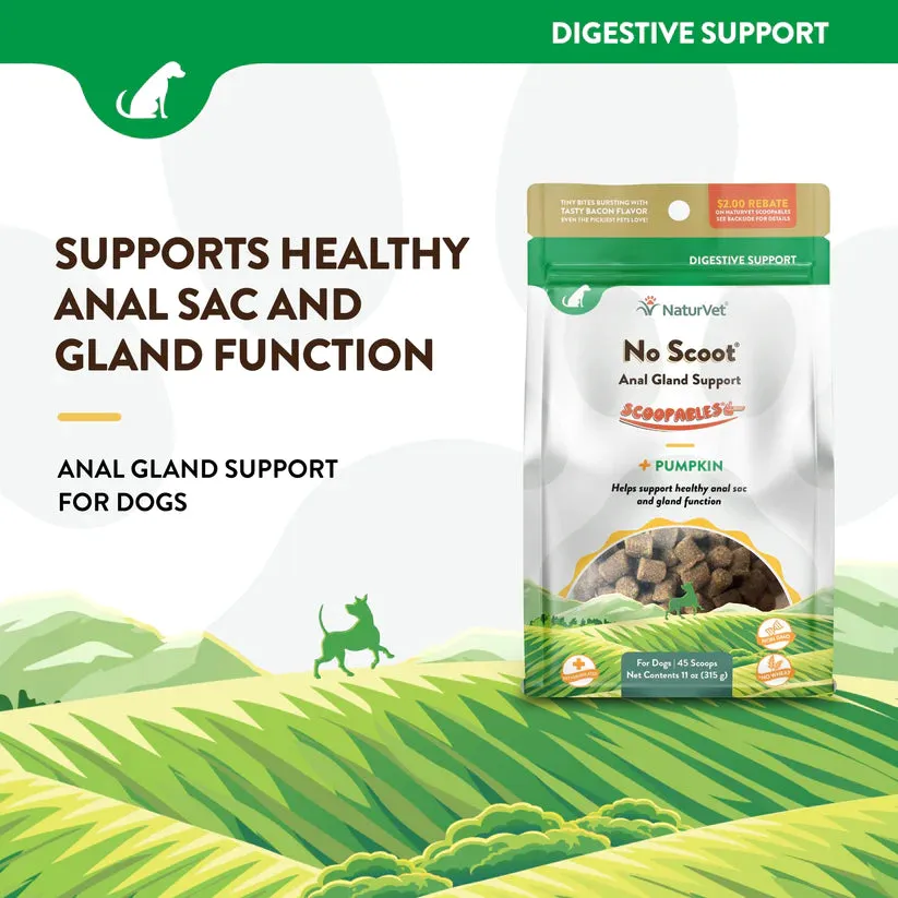 NaturVet Scoopables No Scoot Anal Gland Support   Pumpkin Supplement for Dogs (45 scoops)