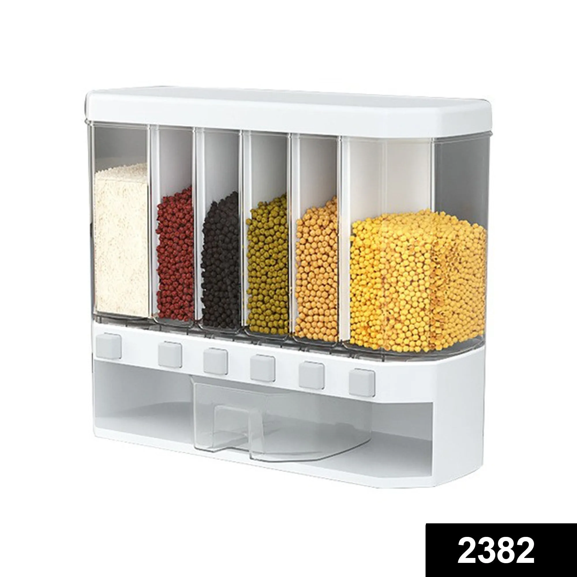 Wall-Mounted Cereals Dispenser Press Grain Storage Tank