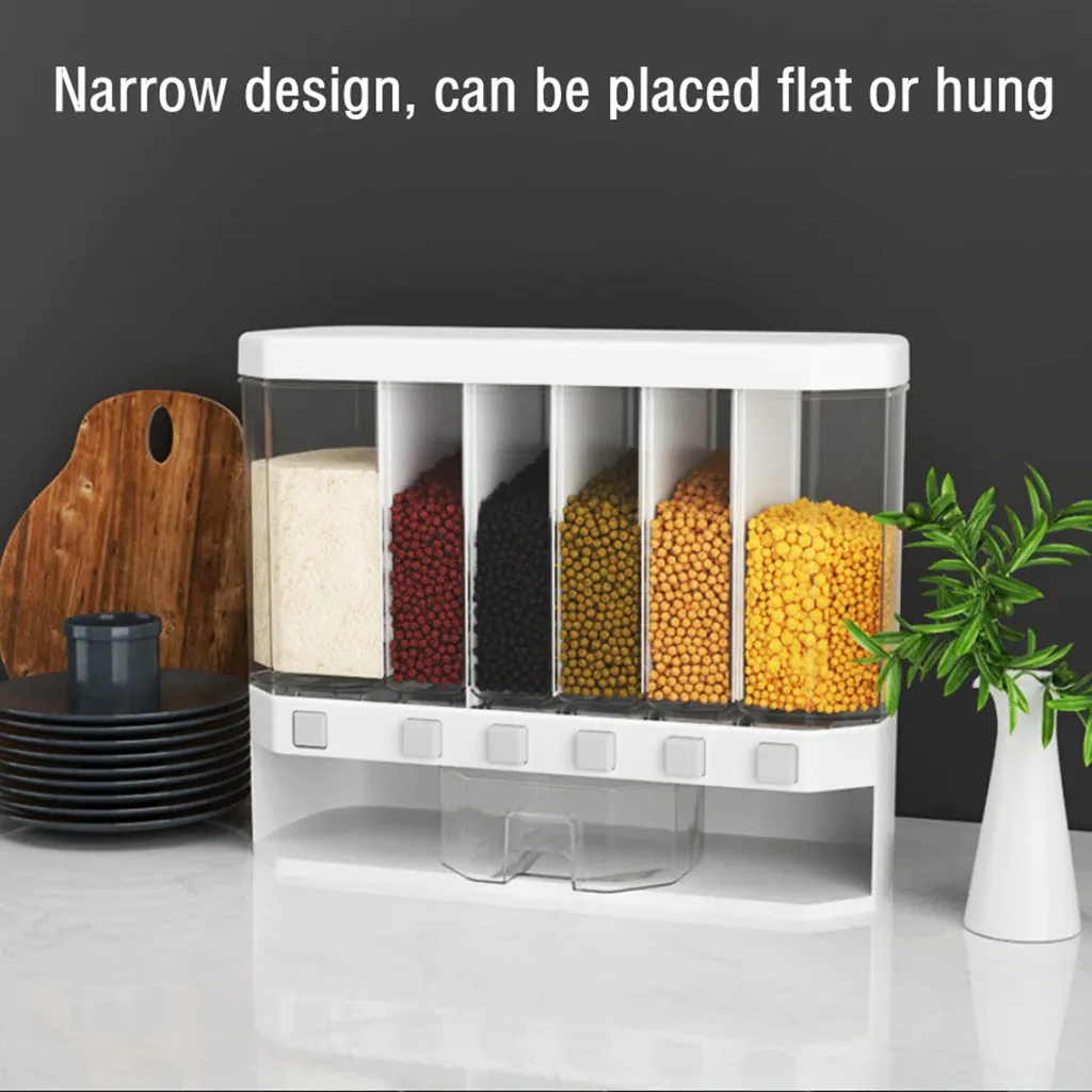 Wall-Mounted Cereals Dispenser Press Grain Storage Tank