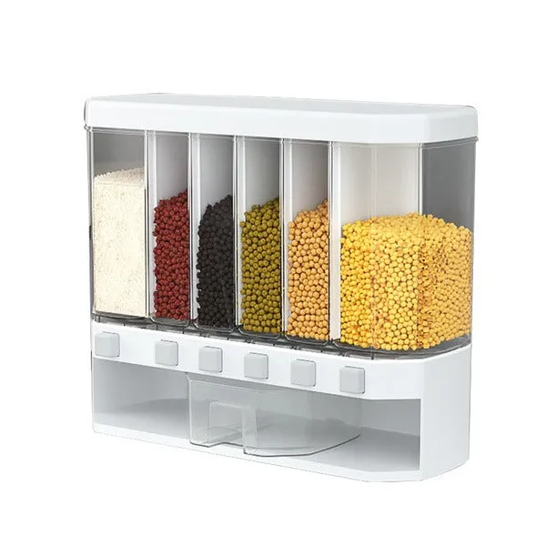 Wall-Mounted Cereals Dispenser Press Grain Storage Tank