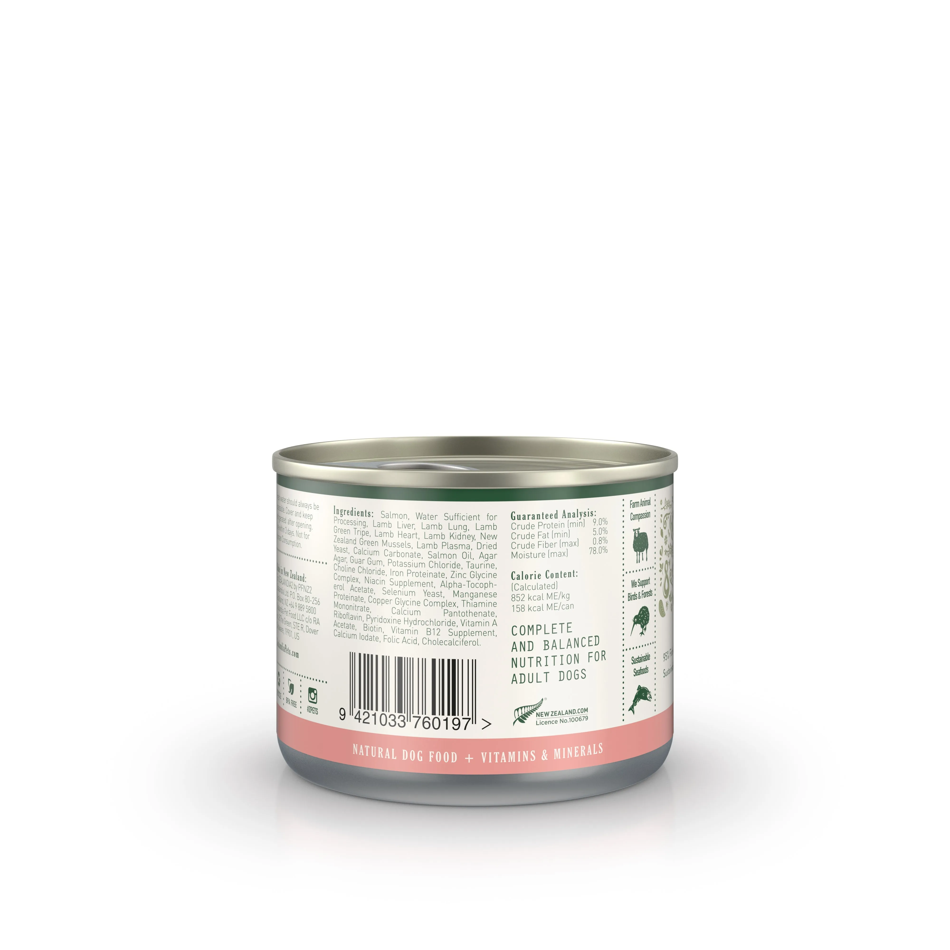 Zealandia Salmon Pate Wet Dog Food 185g x 24***